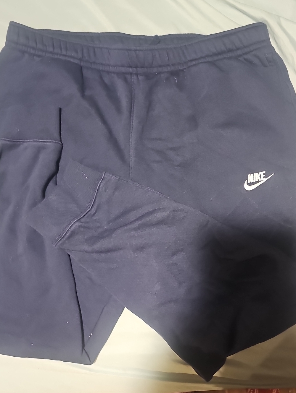 Nike Kids Dark Navy Blue Jogger Sweatpants with White Logo
